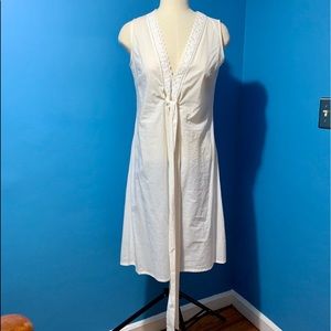 White dress by CORA de ADAMICH made in Italy.